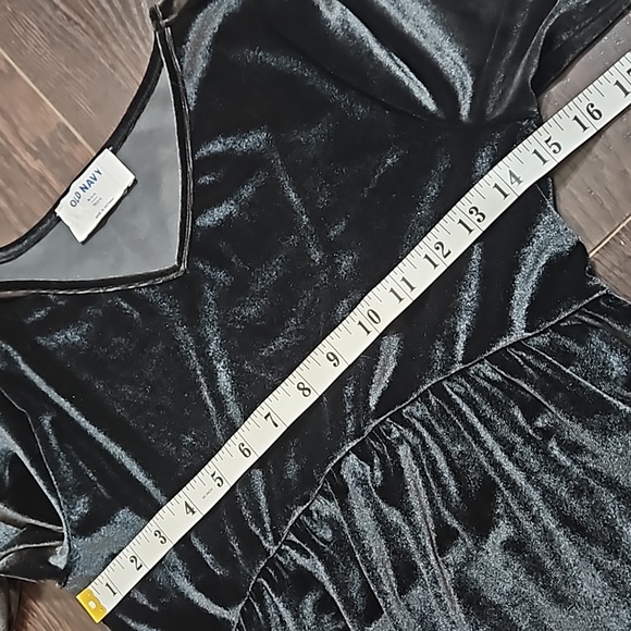 Old Navy Black Velour Tiered Babydoll Long Sleeve Dress, size XL - Picture 11 of 12